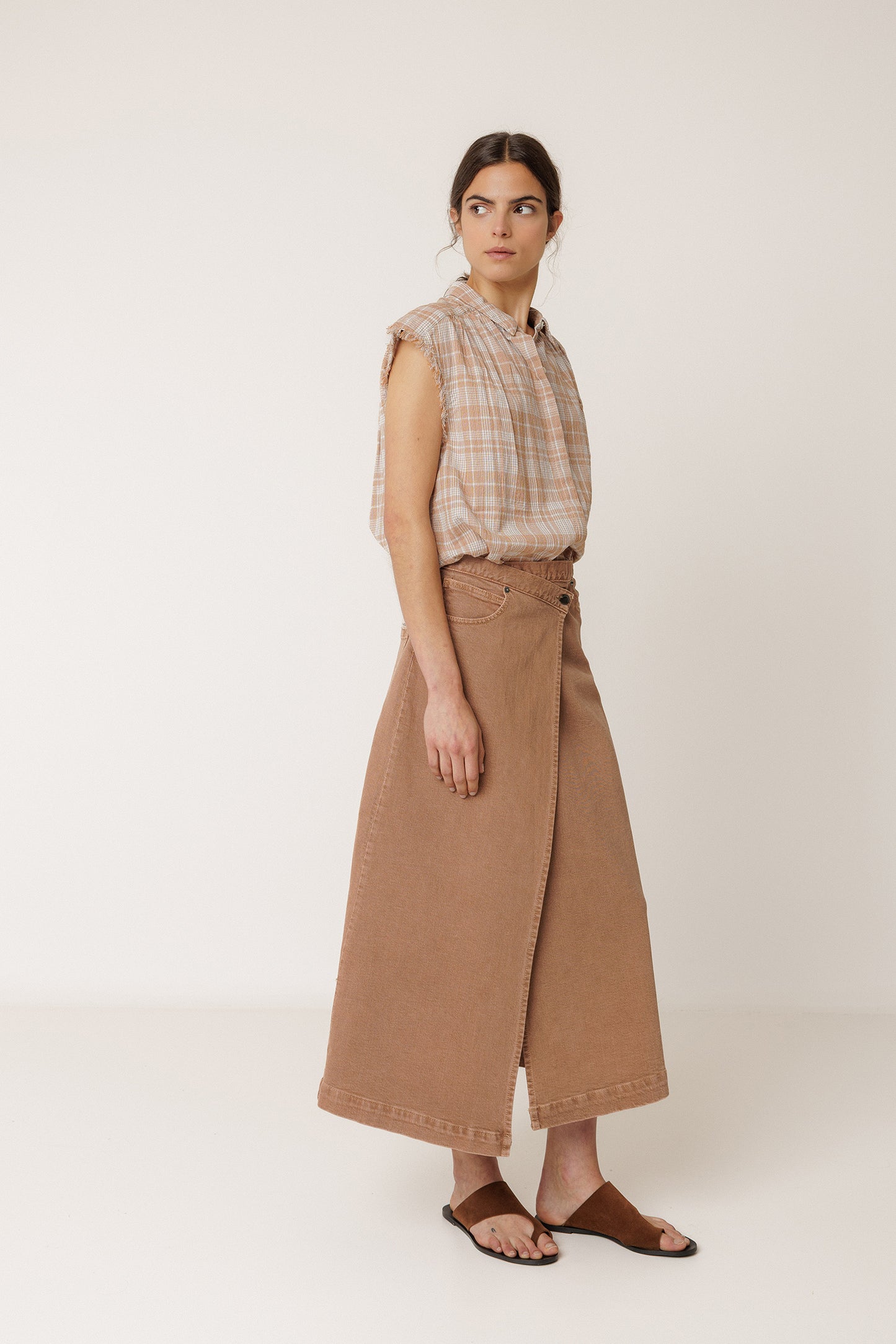 FRAYED COTTON SHIRT