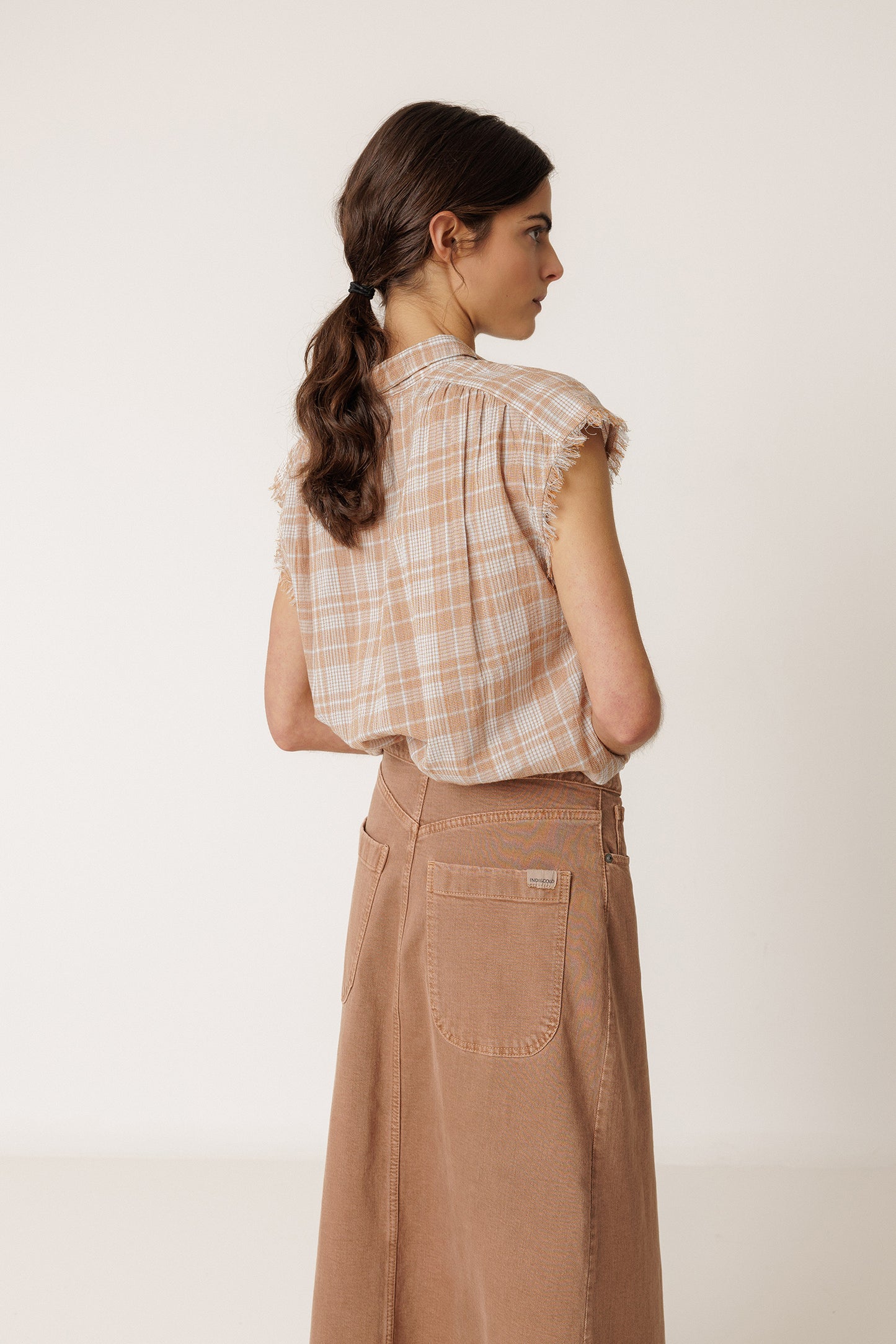 FRAYED COTTON SHIRT