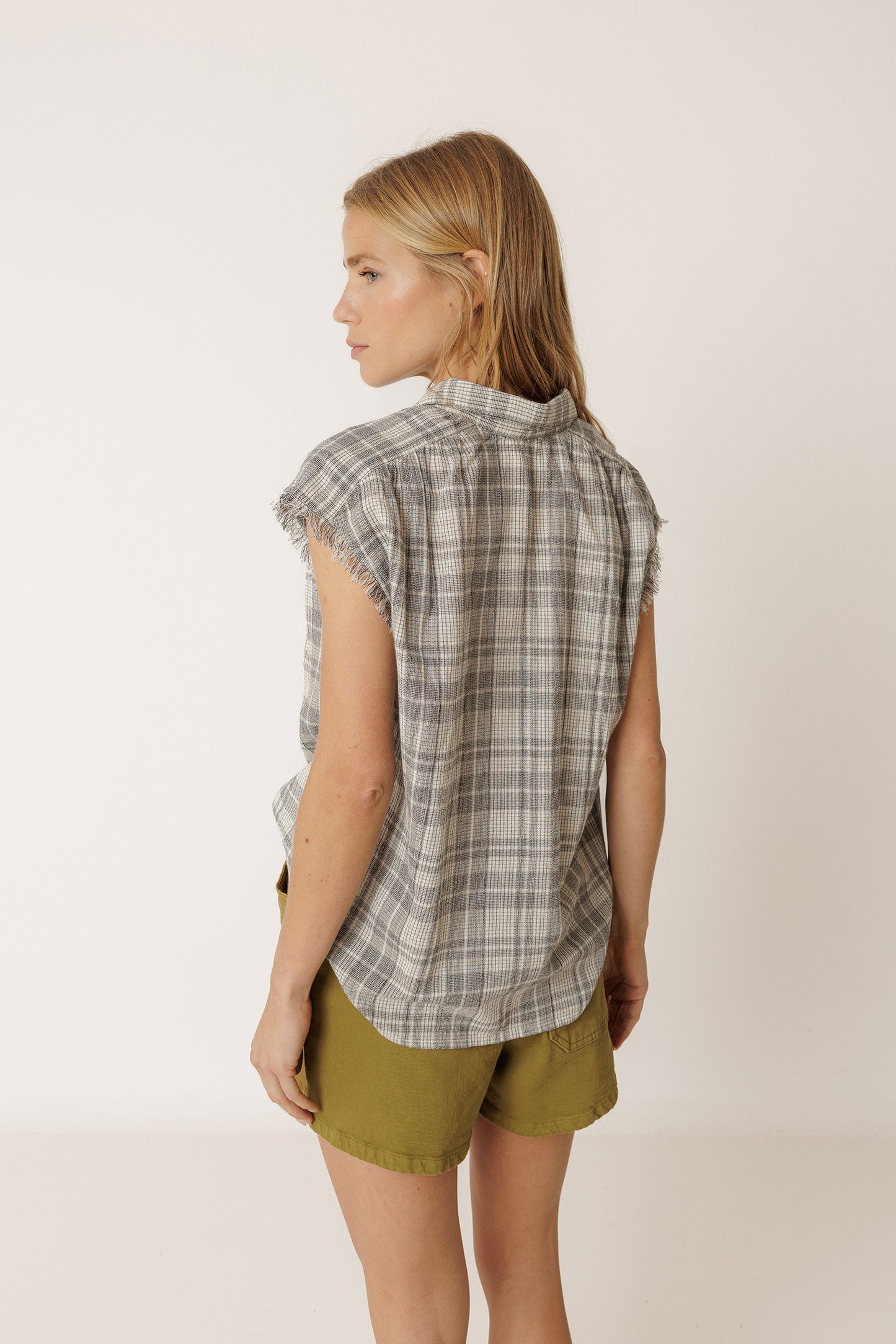 FRAYED COTTON SHIRT