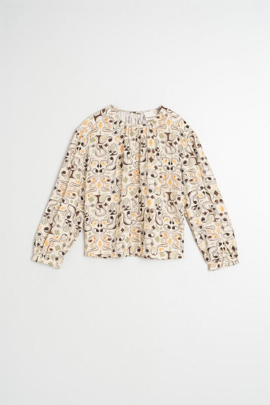BLOUSE À IMPRIMÉ EN DOUBLE GAZE 5
