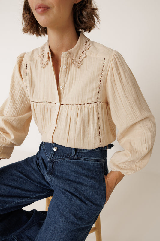 CHEMISE COL CROCHET 1