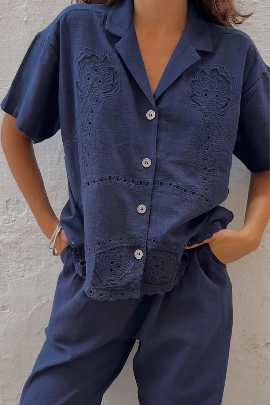 [CL] EYELET EMBROIDERED SHIRT 2
