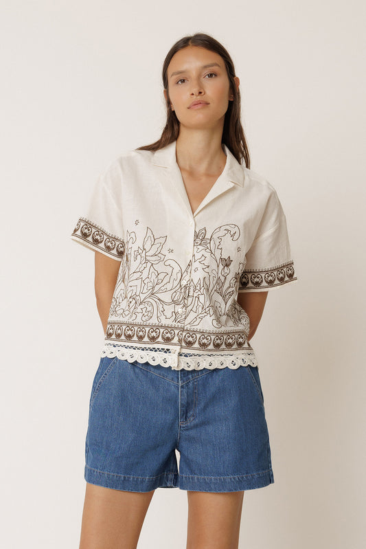 CAMISA BORDADO CONTRASTE 1