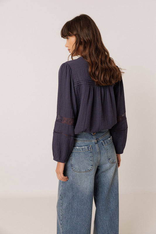 CHEMISE ROMANTIQUE EN DOUBLE GAZE 3