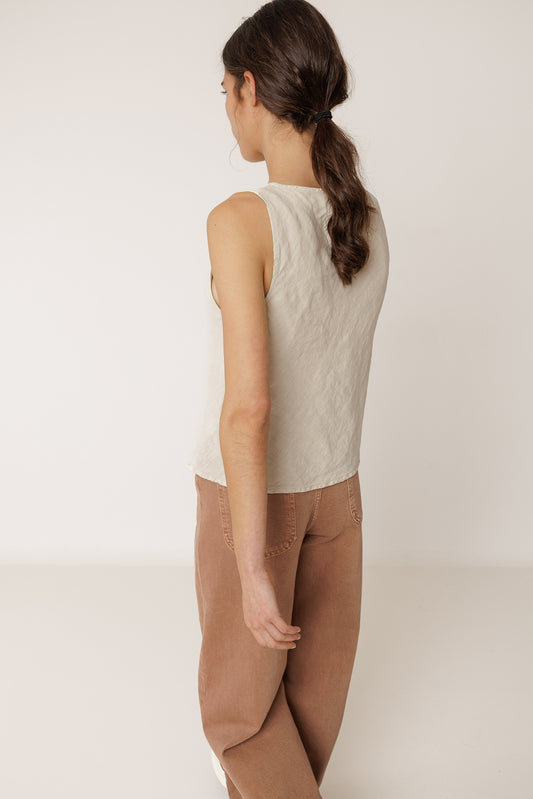 SHORT LINEN TOP 3