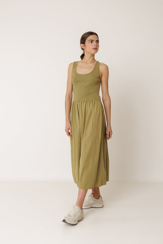 COMBINATION POPLIN DRESS 1