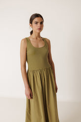 VESTIDO POPELÍN COMBINADO
