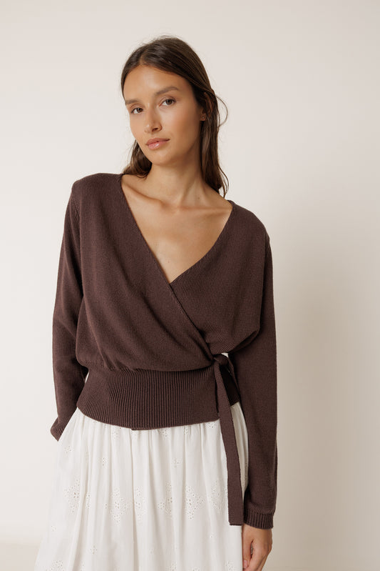 [CL] KNIT WRAP-OVER CARDIGAN 2