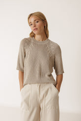 RIBBON-STITCH SWEATER