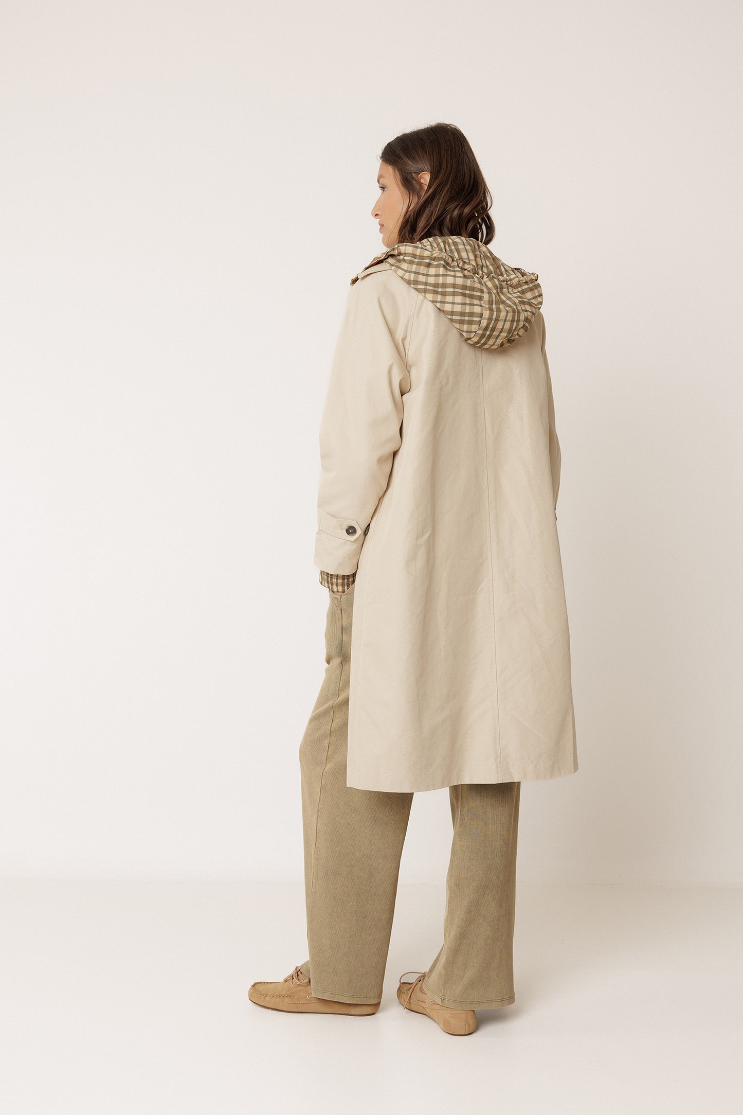 REVERSIBLE CHECKERED RAINCOAT