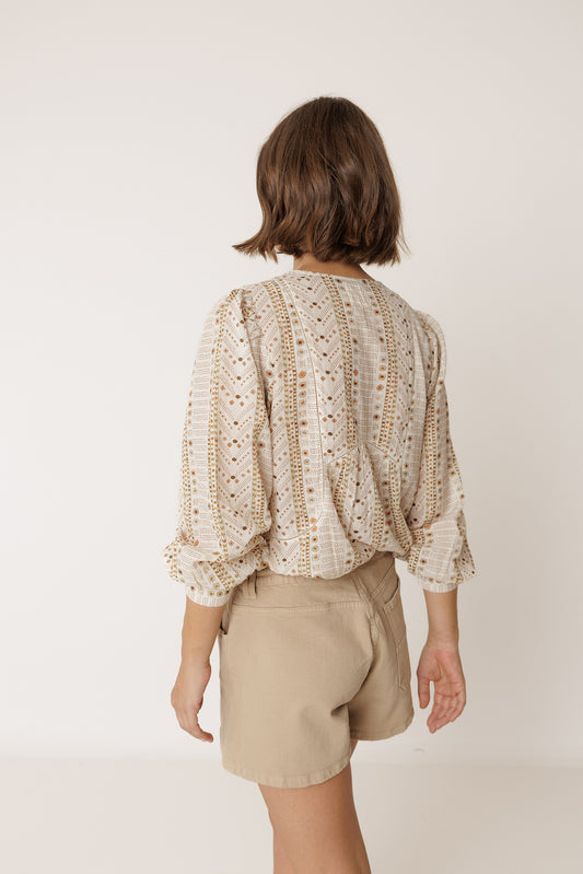 HEMSTITCH-DETAILS BLOUSE 3