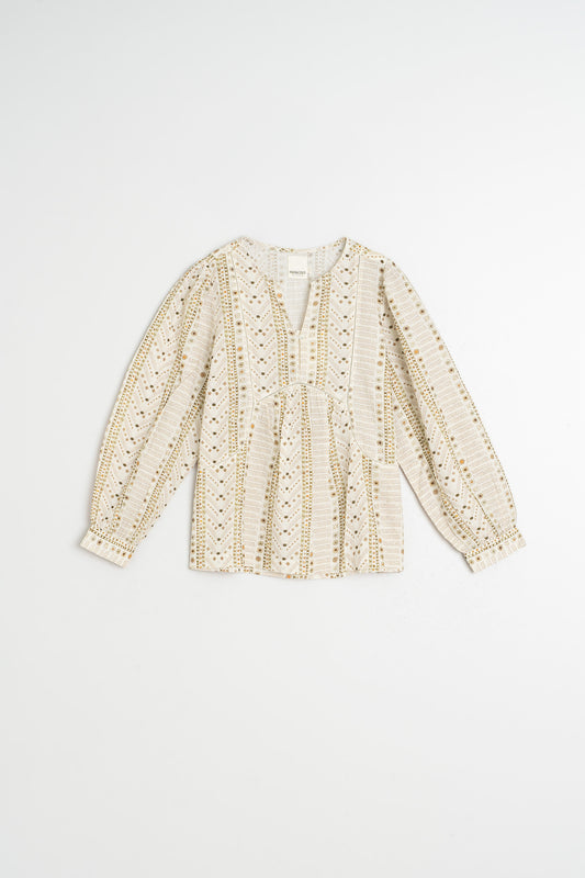 HEMSTITCH-DETAILS BLOUSE 6