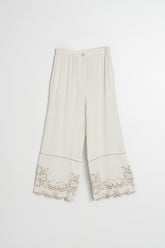 PANTALON À OURLET BRODÉ