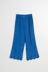 PANTALON À OURLET BRODÉ