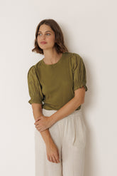 BALLOON-SLEEVE TEE