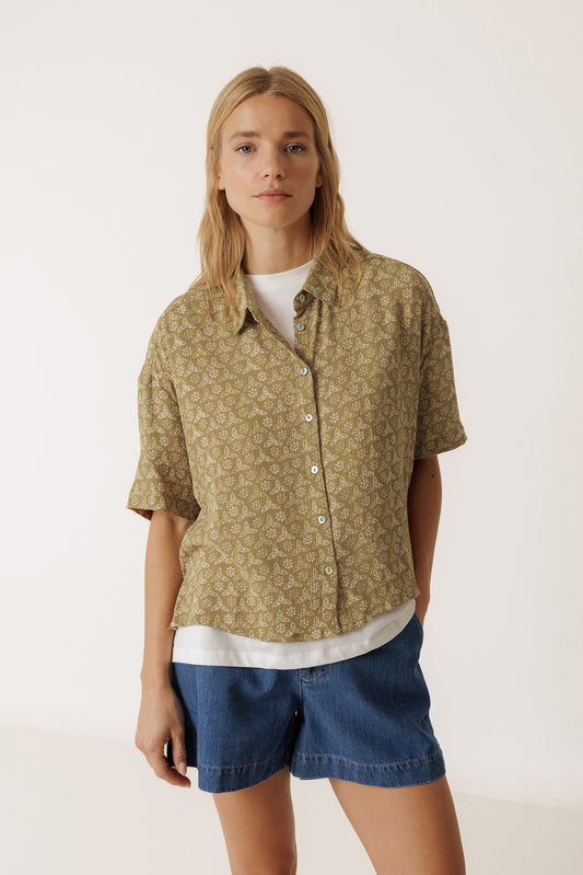 OVERSIZE BLOCK-PRINT SHIRT 2