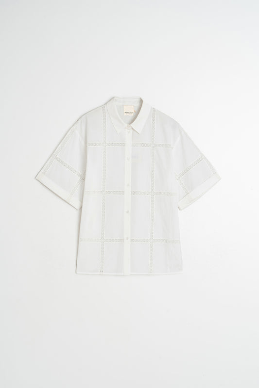 CHEMISE EN POPELINE ET DENTELLE 5