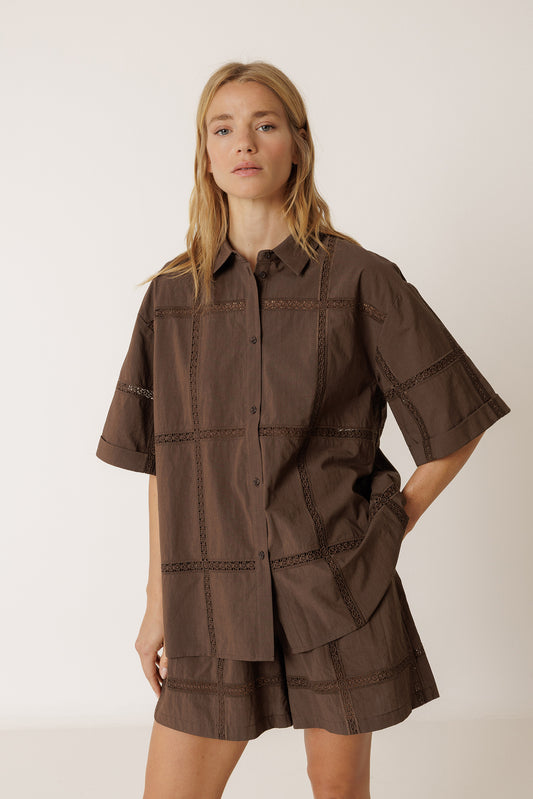 CAMISA POPELÍN CON PUNTILLAS 1