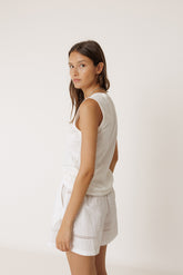 LACE POPLIN SHORT