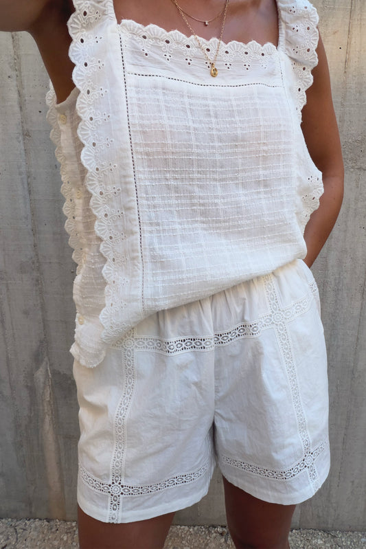LACE POPLIN SHORT 5