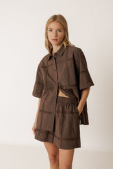 LACE POPLIN SHORT