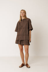 LACE POPLIN SHORT