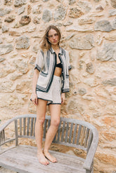 BICOLOR CROCHET SHORT