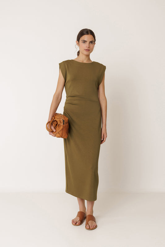 [CL] FITTED PLEATED DRESS 2