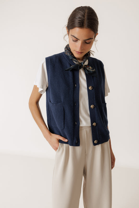 [CL] RICE-STITCH VEST 1