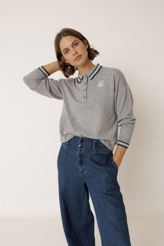 POLO-COLLAR SWEATER 1