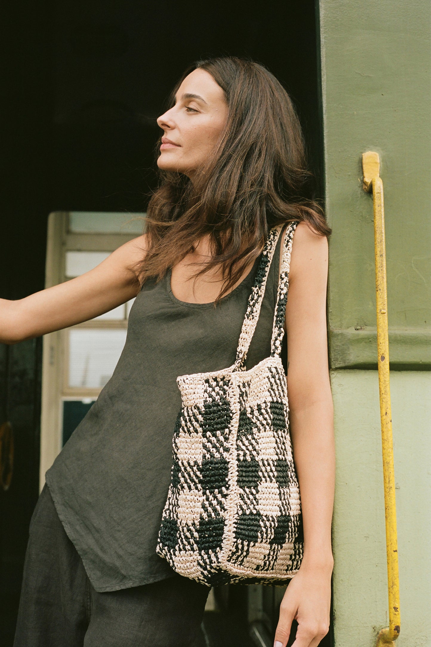 RAFFIA SHOPPER BAG