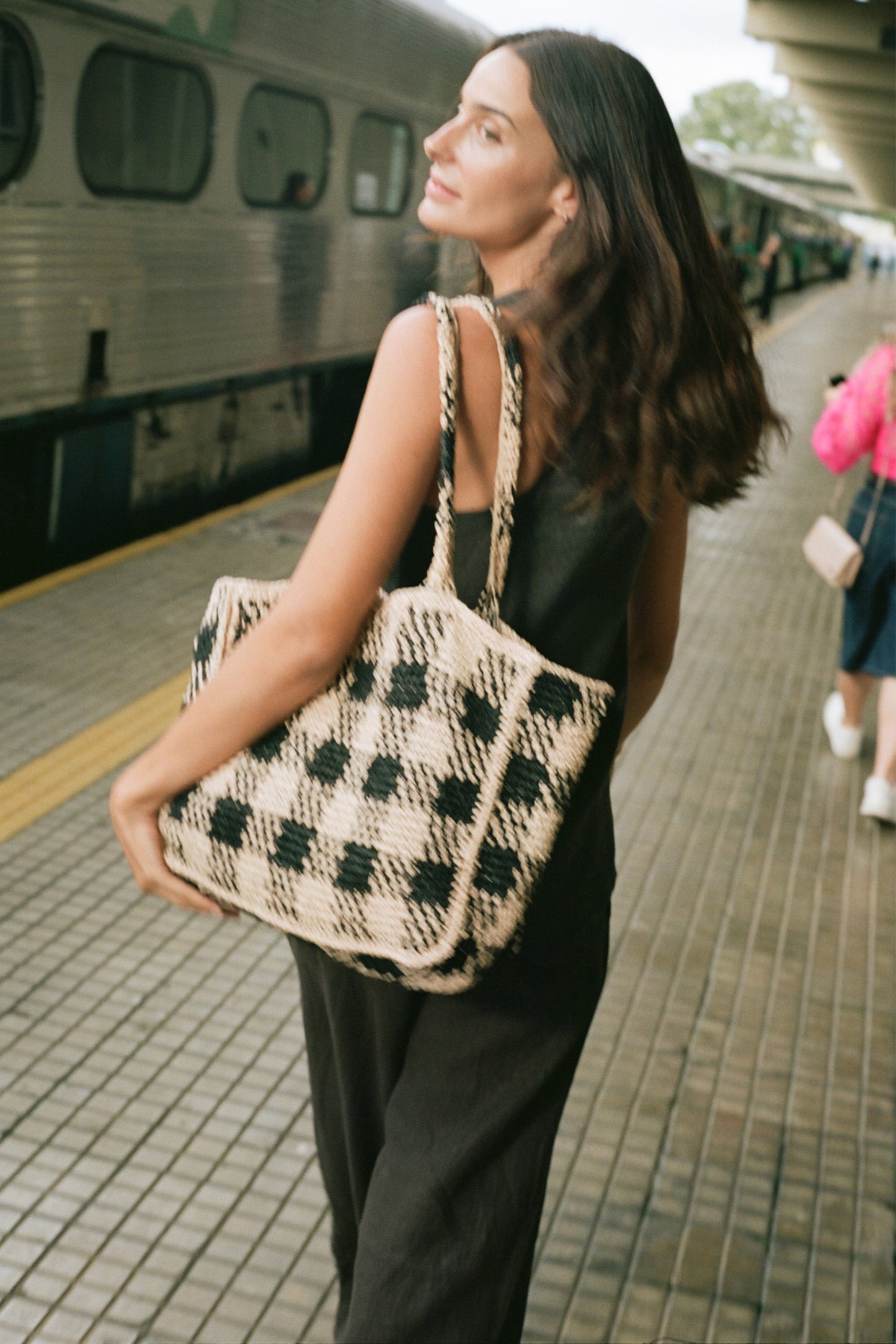 RAFFIA SHOPPER BAG